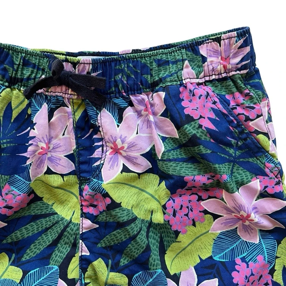 The Children's Place Girls Size 14 Shorts Floral Tropical 100% Cotton Pockets